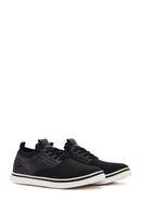 Men's Black Lace-Up Fabric Sneakers | Derimod