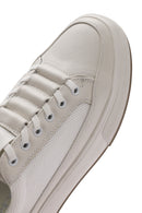 Male White Lace-Up Leather Sneaker | Derimod
