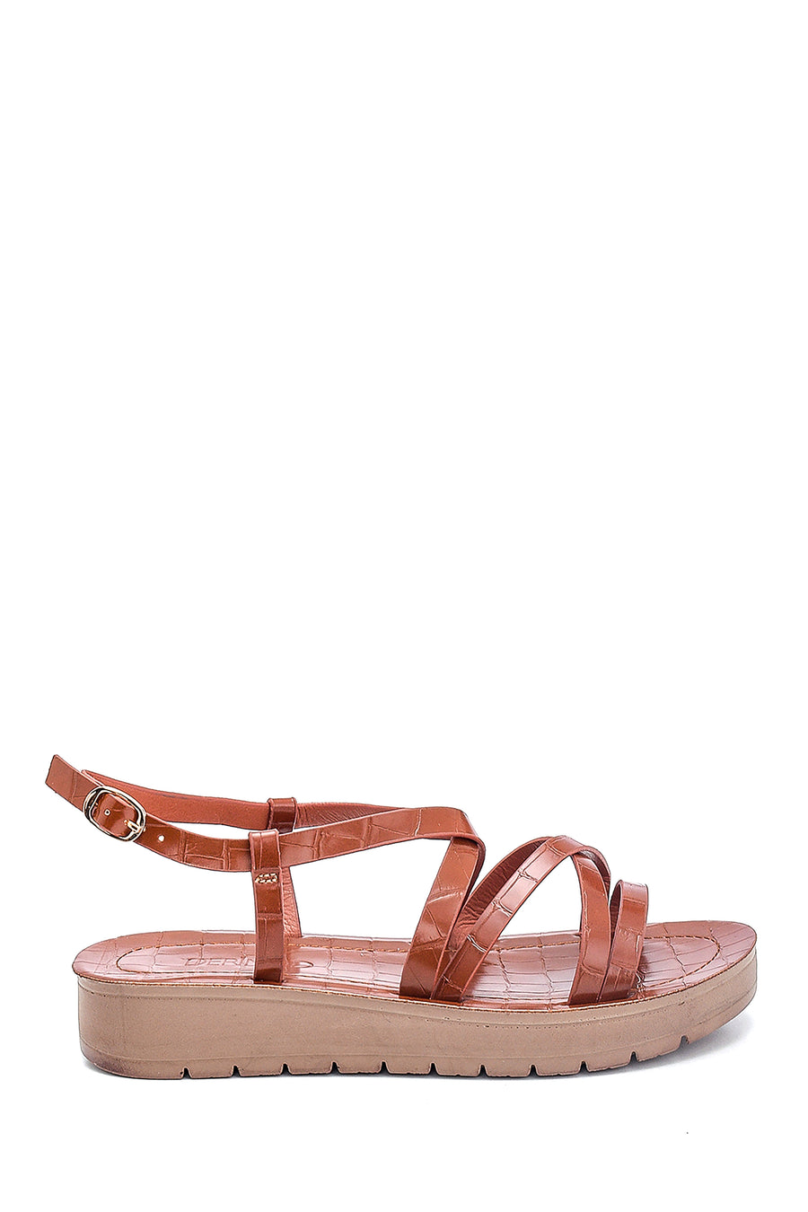 Kadın Casual Kroko Desenli Sandalet 21SFE4646E3 | Derimod