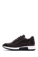 Men's Brown Crocodile Leather Thick Soled Sneaker | Derimod