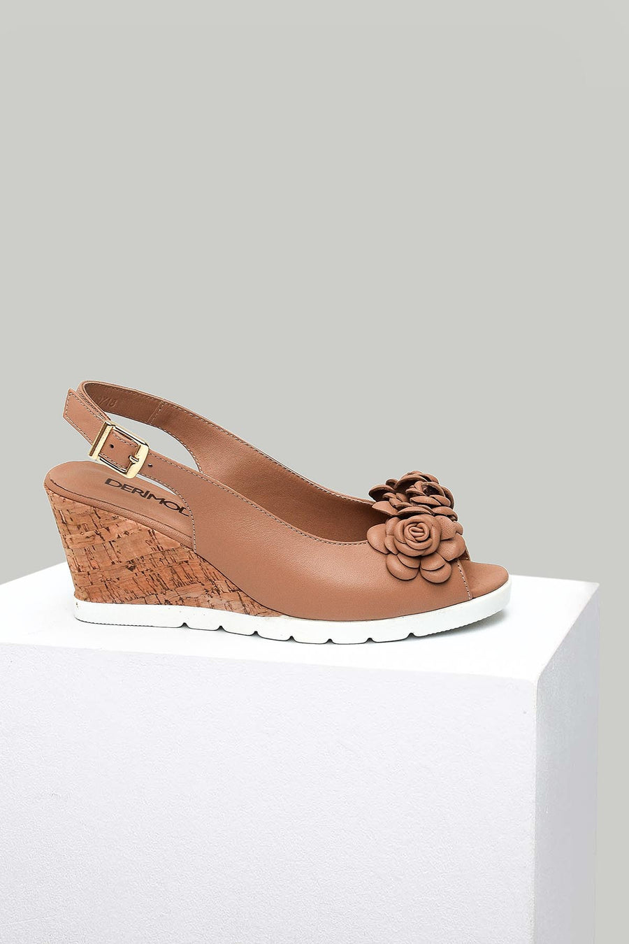 Women's Wedge Heeled Leather Sandals