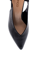 Women's Leather Printed Heeled Shoes | Derimod