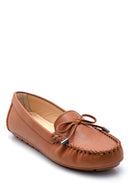 Women's Leather Bow Loafer | Derimod