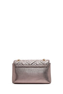 Women's Bronze Long Chain Strap Quilted Shoulder Bag | Derimod
