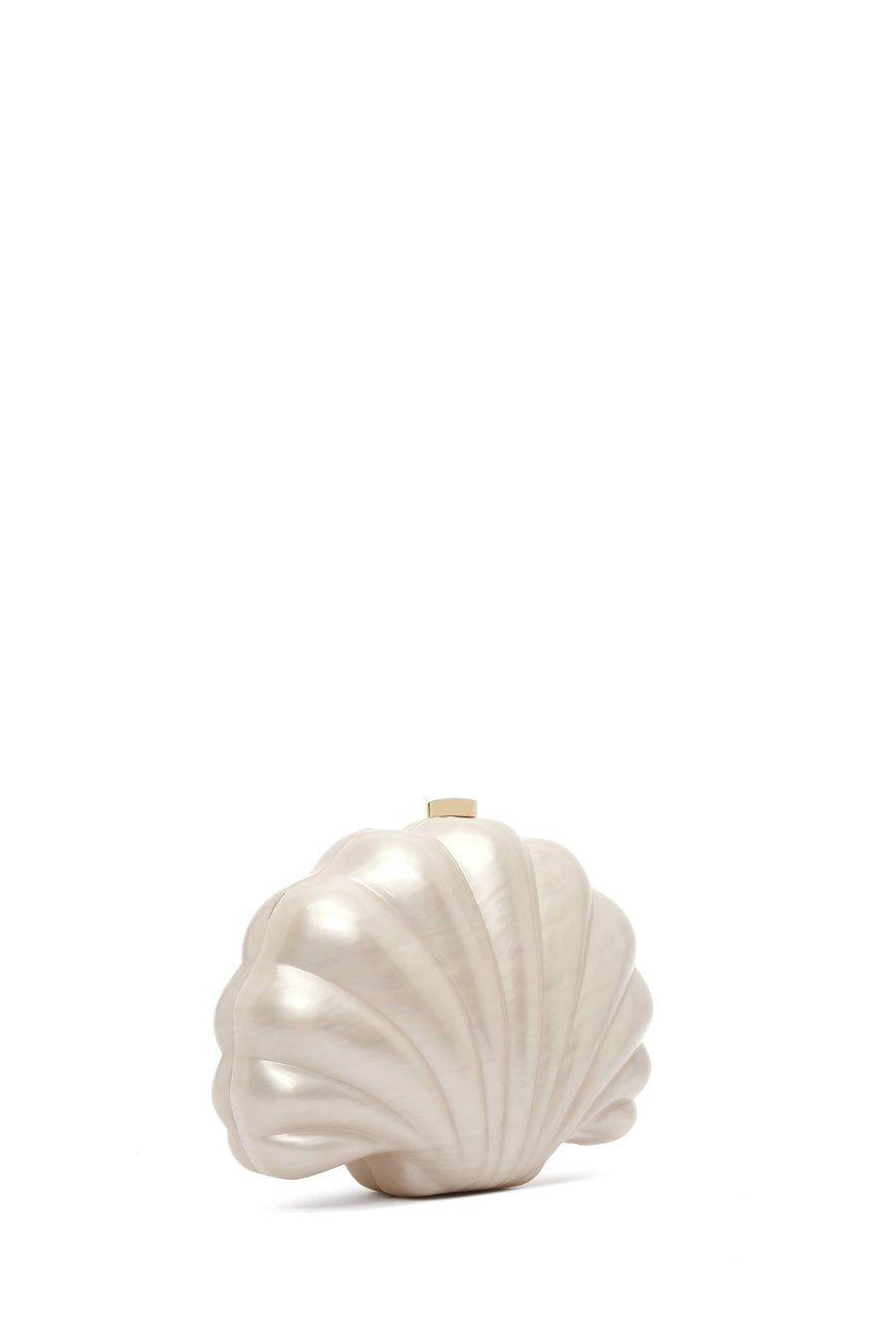 Women's White Long Chain Strap Mini Clutch Evening Bag