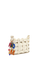 Woman Cream Long Strap Knit Crossbody Bag | Derimod