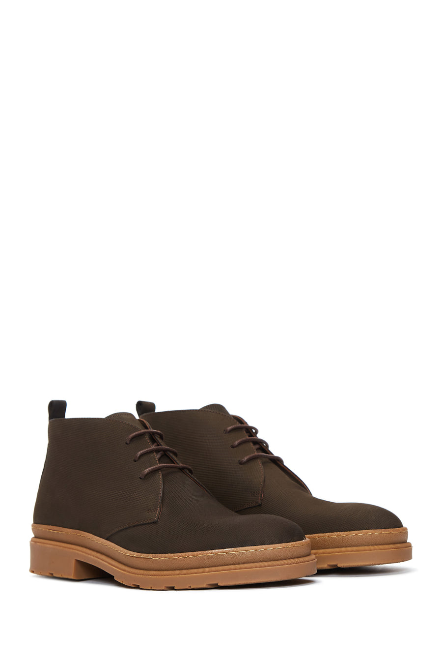 Men's Brown Nubuck Leather Boots