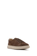 Women's Brown Lace-Up Suede Leather Sneaker | Derimod