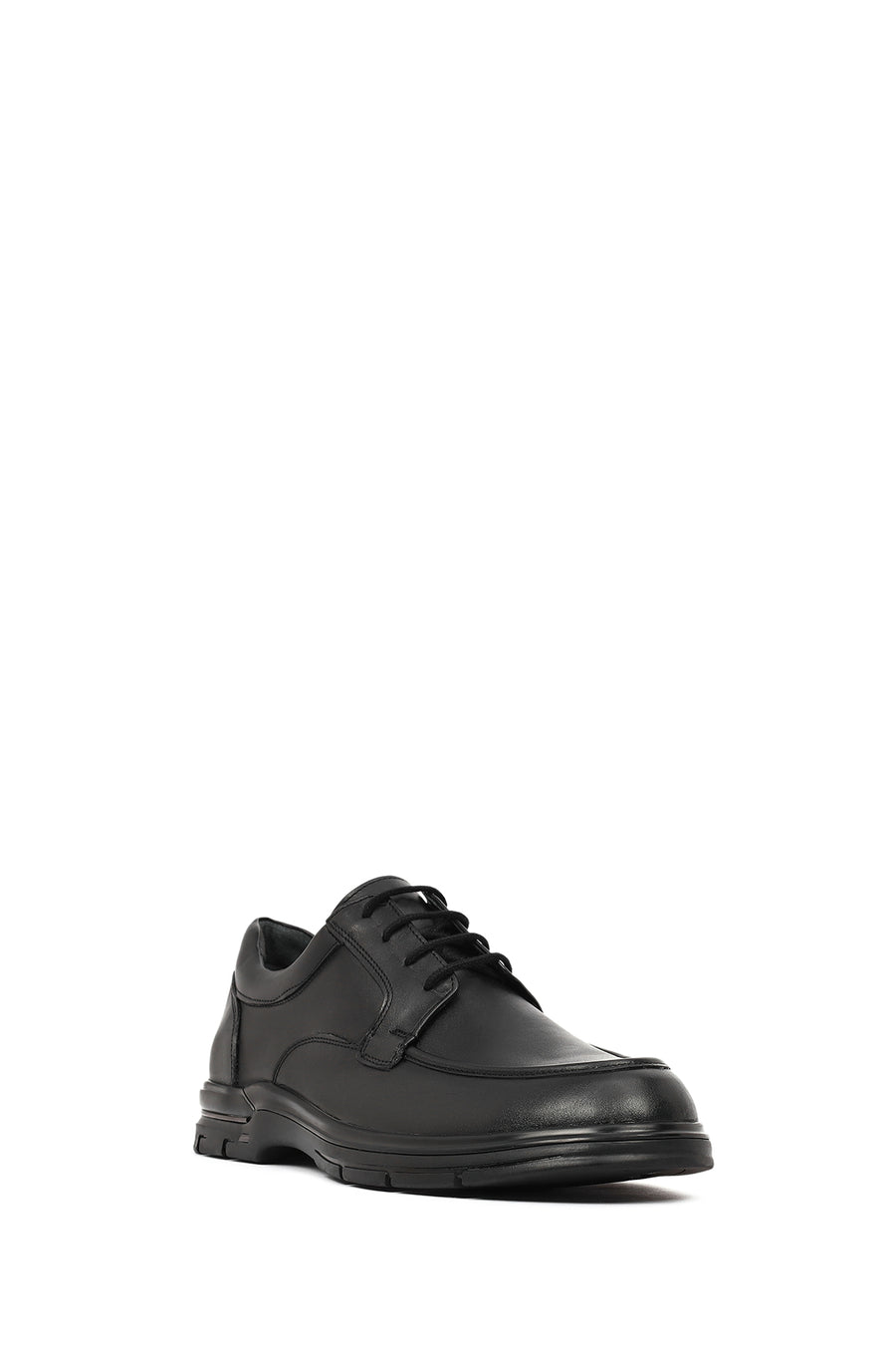 Men's Black Lace-up Leather Casual Shoes