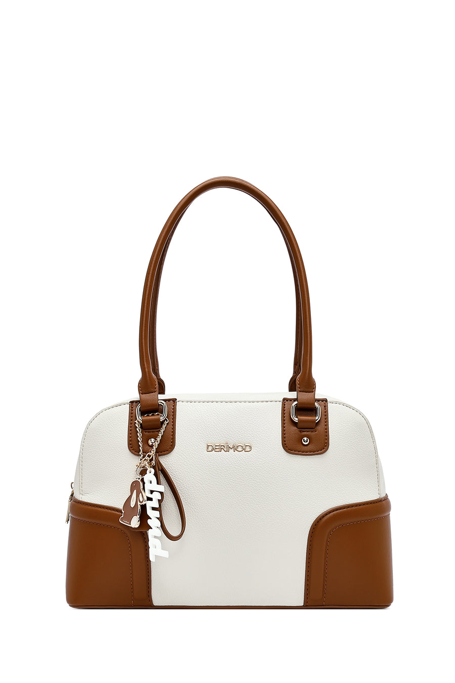 Women's Cream Accessory Detailed Shoulder Bag