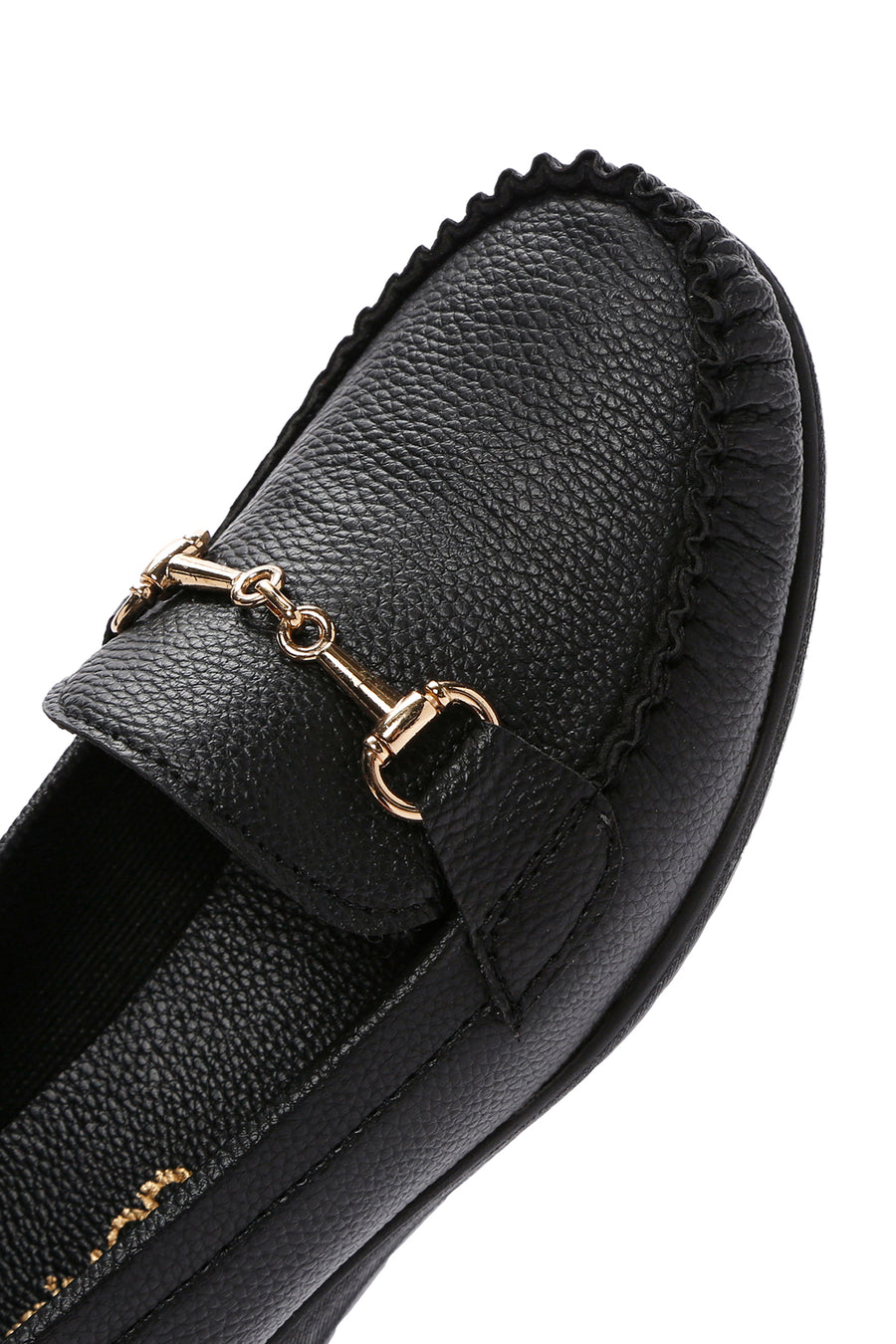 Women's Black Wedge Heel Loafer