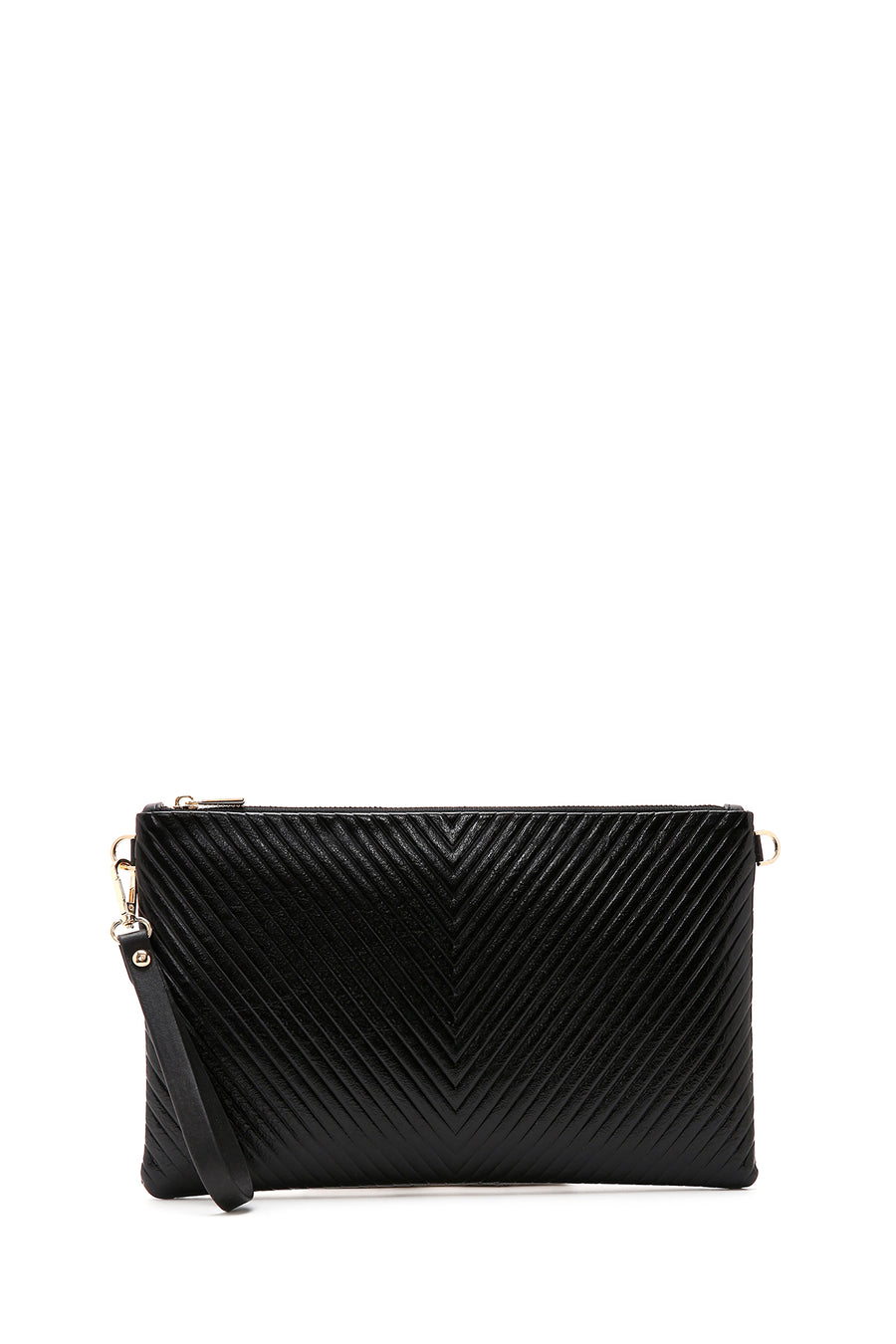 Women's Black Long Chain Strap Metallic Clutch Bag 24SBD220232 | Derimod