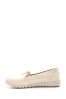 Kadın Bej Deri Comfort Loafer | Derimod