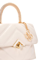 Women's Cream Long Strap Quilted Handbag | Derimod