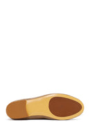 Kadın Bej Süet Deri Maskülen Loafer | Derimod
