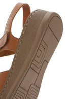Women's Brown Thick Soled Leather Comfort Sandals | Derimod
