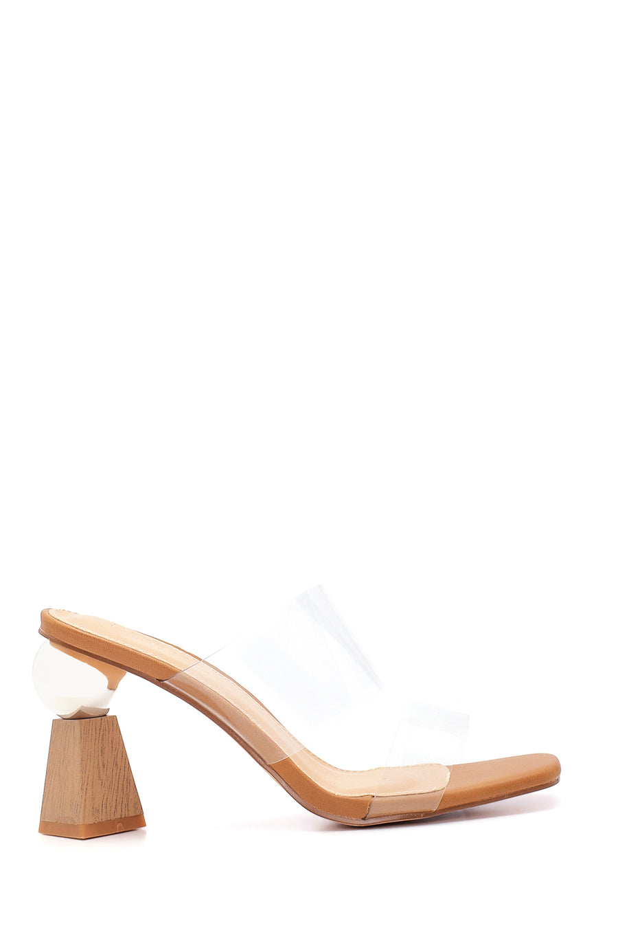 Women's Transparent Heeled Slippers 22SFE4909PV | Derimod