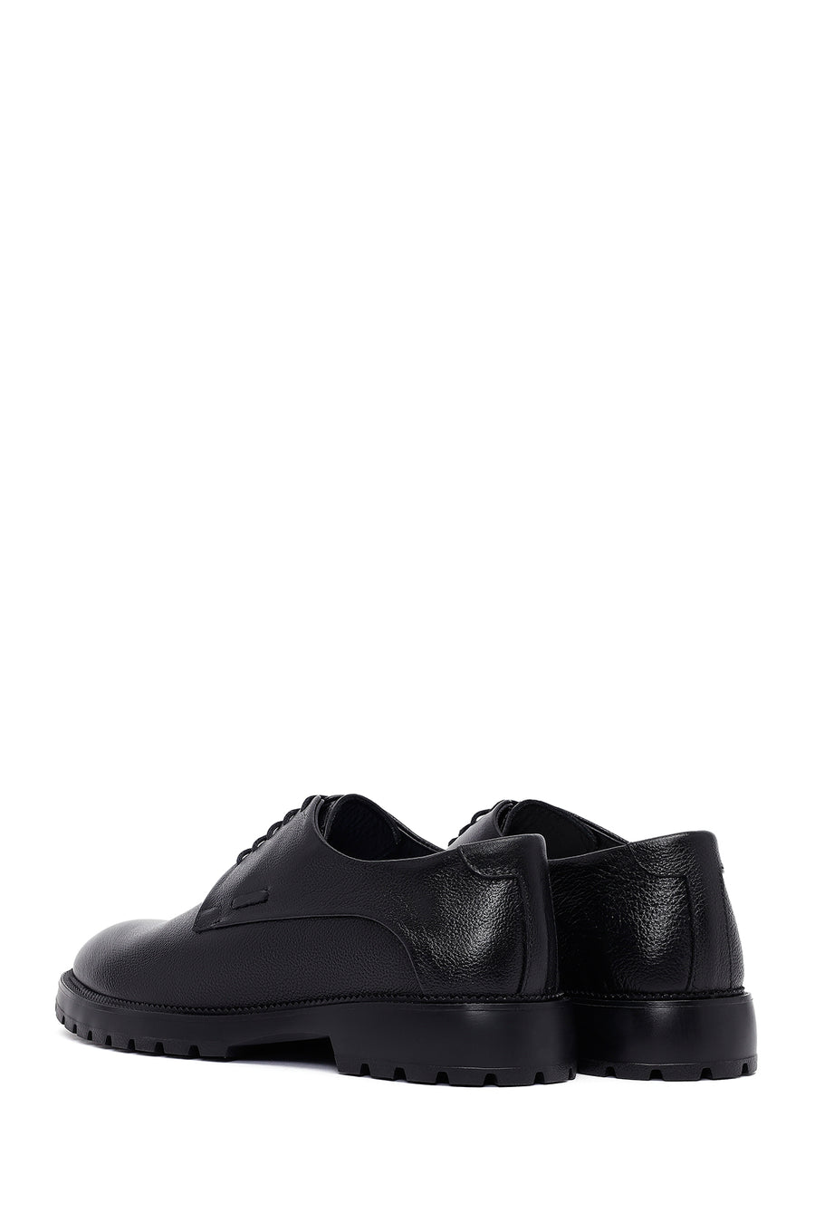 Men's Black Lace Up Leather Casual Shoes