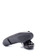 Women's Leather Snakeskin Patterned Ballerinas | Derimod
