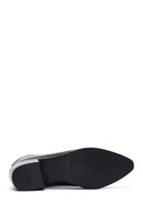 Women's Black Leather Zippered Heeled Classic Boots | Derimod