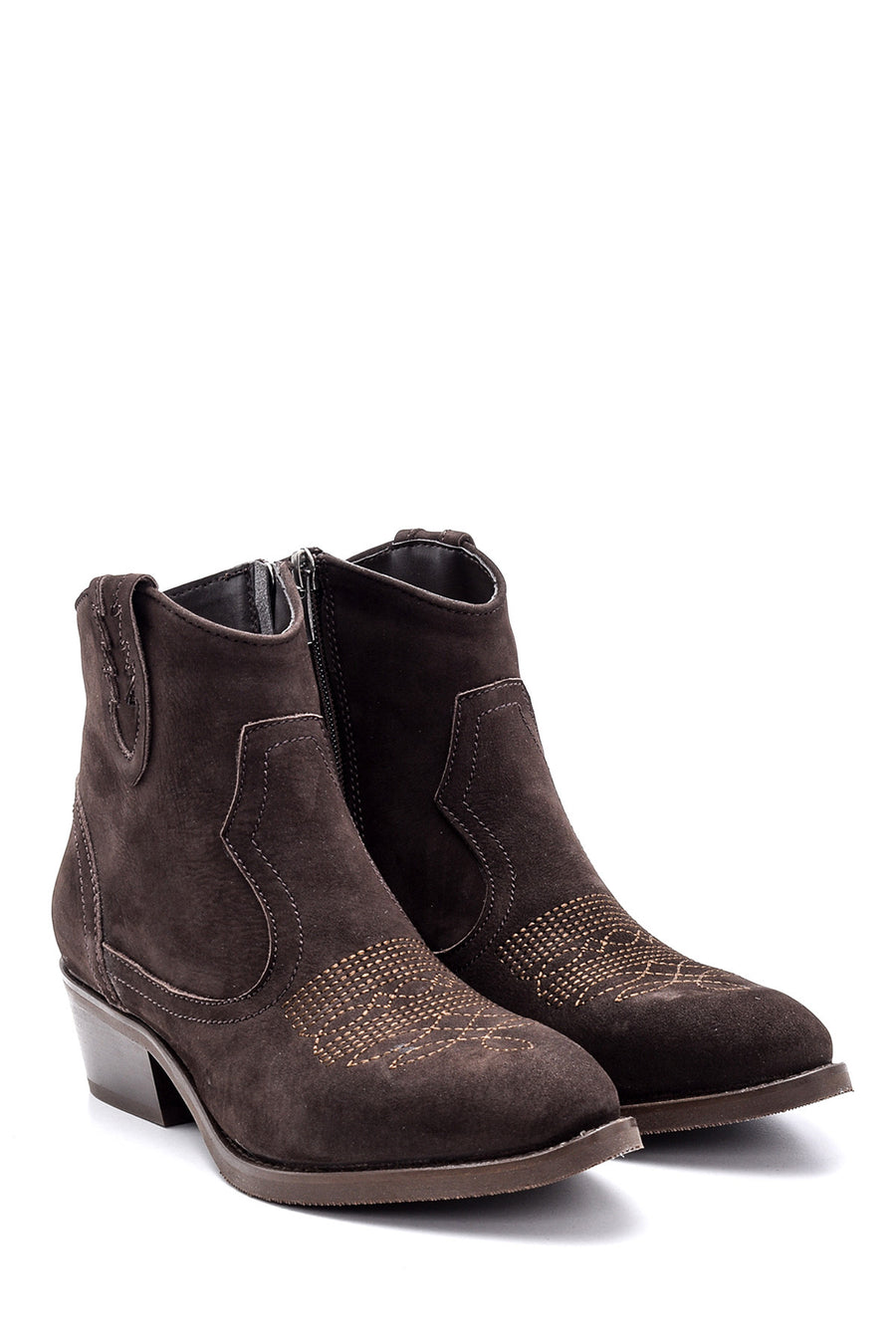 Women's Suede Leather Cowboy Boots