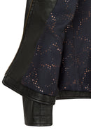 Martha Woman Black Short Leather Jacket | Derimod
