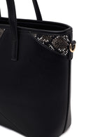 Woman Black Long-Strap Printed Classic Shoulder Bag | Derimod