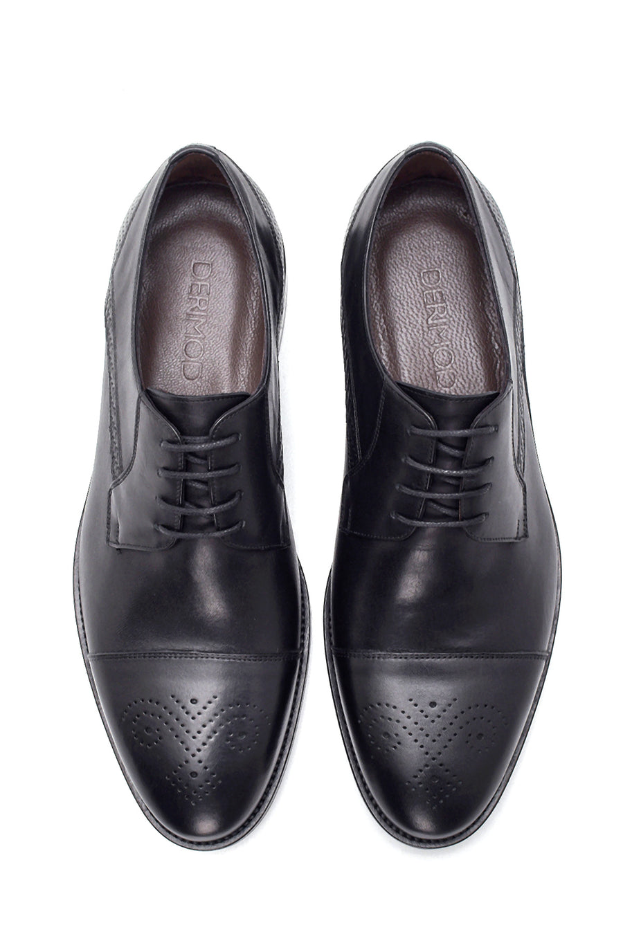 Men's Leather Pattern Detailed Classic Shoes