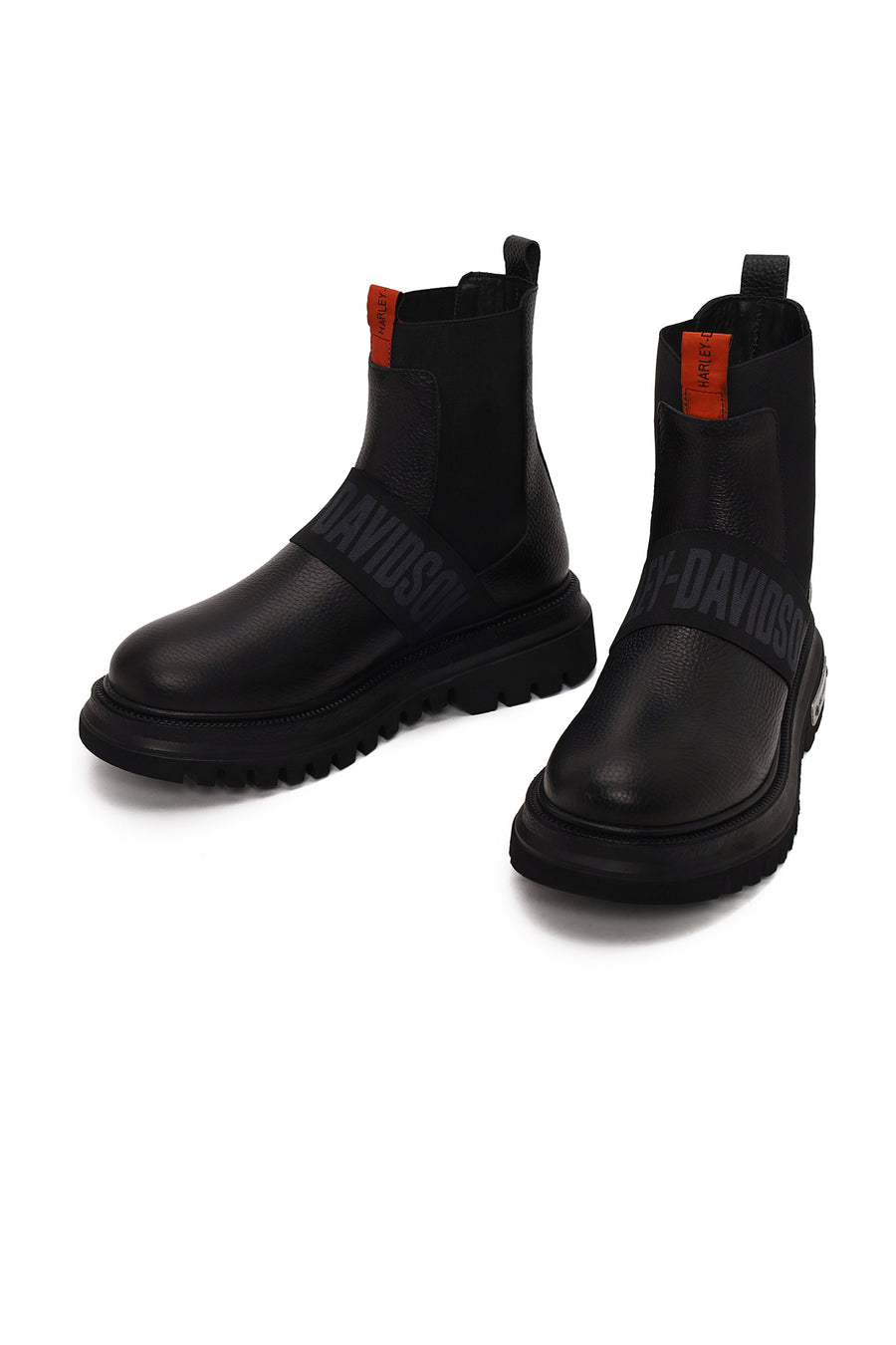 Harley Davidson Male Black Polperro Leather Chelsea Boots