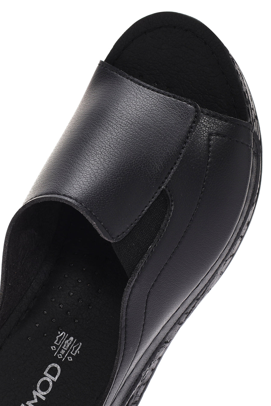 Women's Black Thick Soled Comfort Slippers