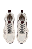 Woman Burgundy Lace-Up Chunky Sneaker | Derimod