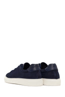 Erkek Lacivert Bağcıklı Süet Deri Sneaker | Derimod