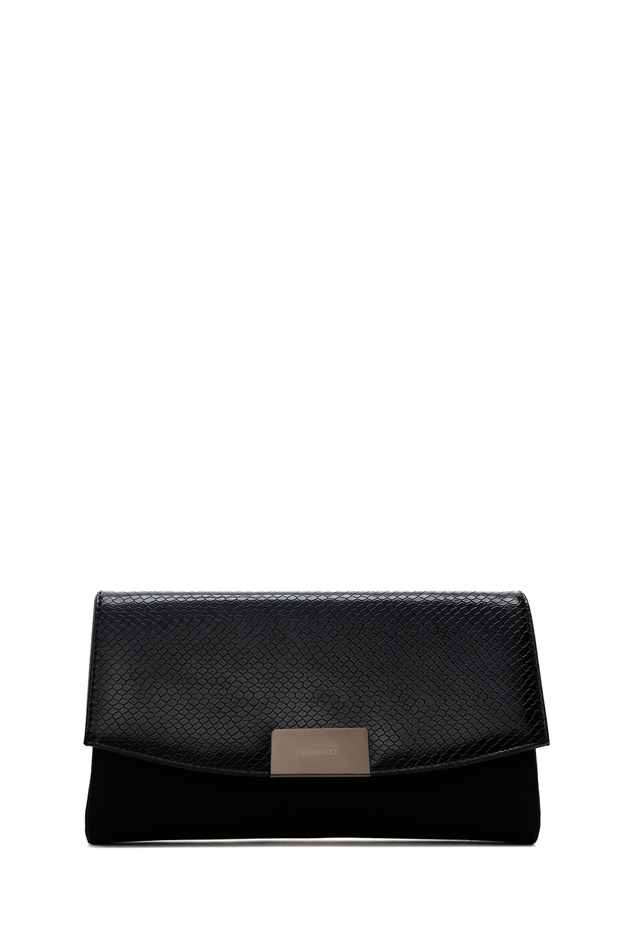 Women's Black Long Chain Strap Clutch Bag