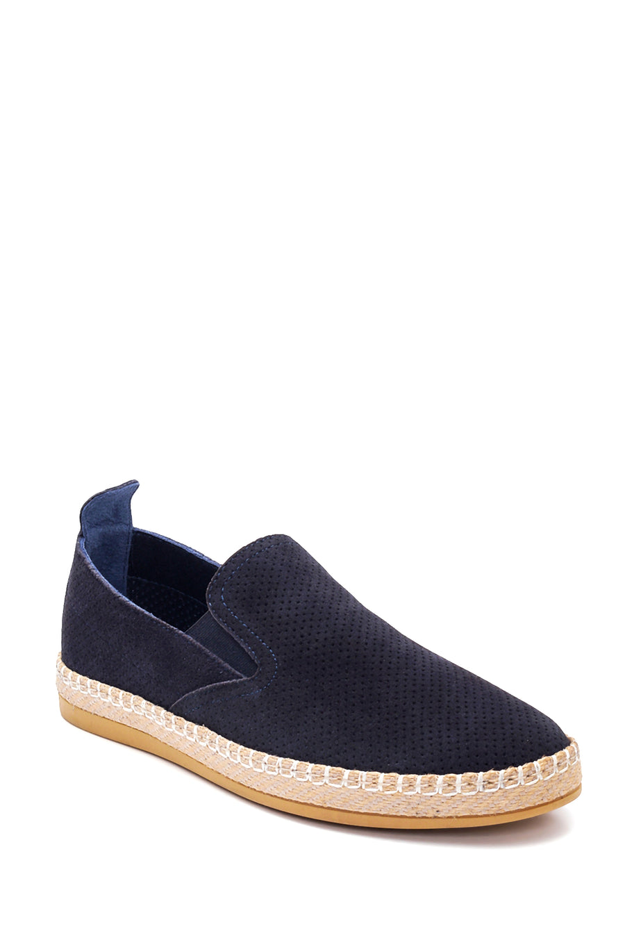 Men's Navy Blue Suede Leather Loafer