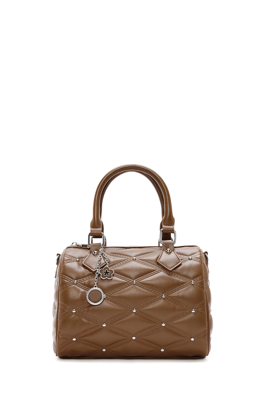 Women's Mink Long Strap Accessory Quilted Patterned Handbag