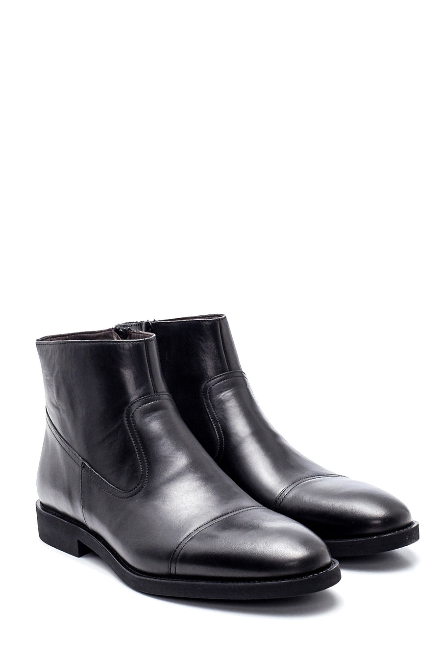 Men's Leather Zippered Classic Boots