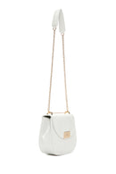 Women's White Long Chain Strap Crocodile Patterned Shoulder Bag | Derimod