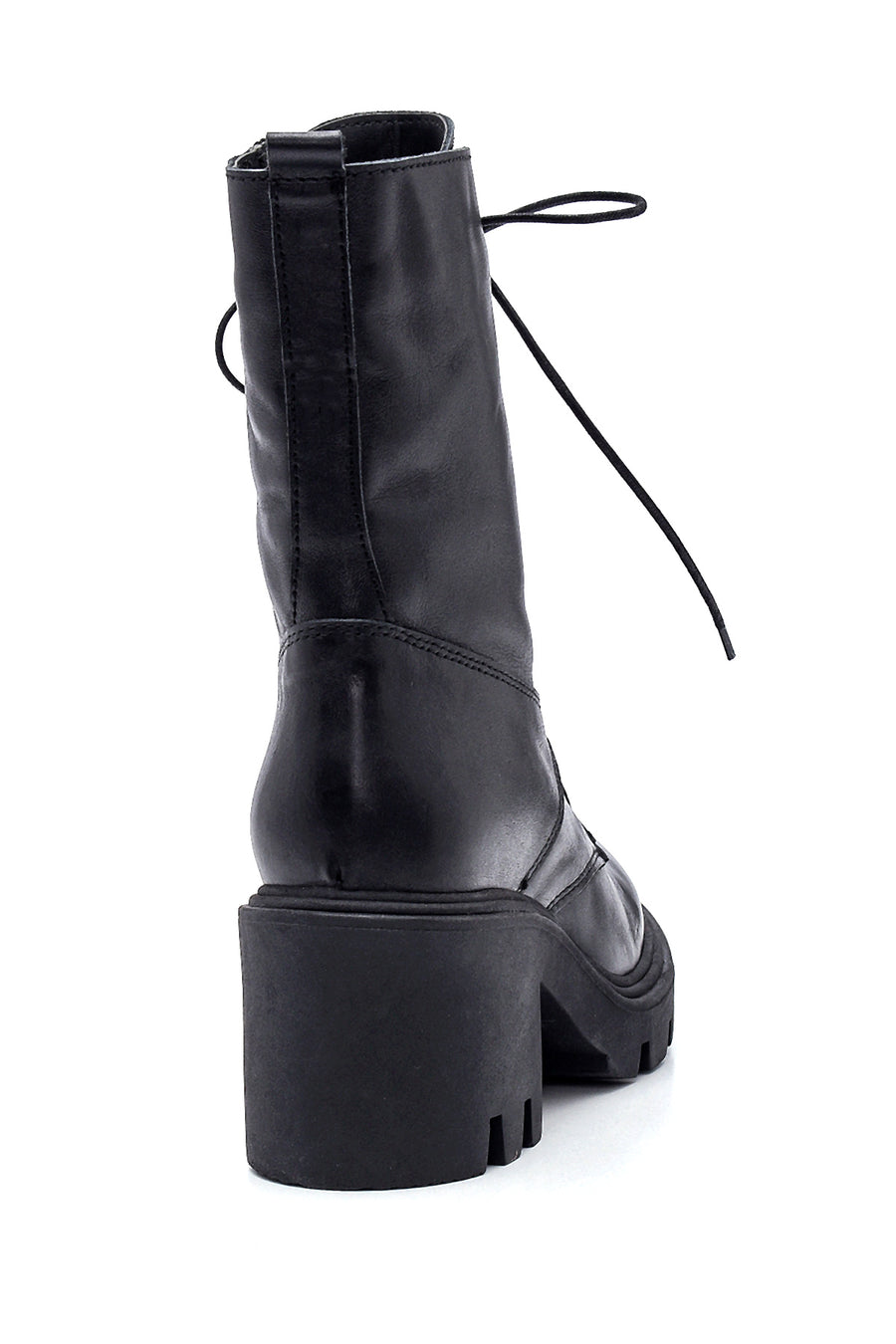 Women's Leather Zippered Heeled Boots