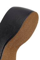 Women's Black Thick Soled Slippers | Derimod