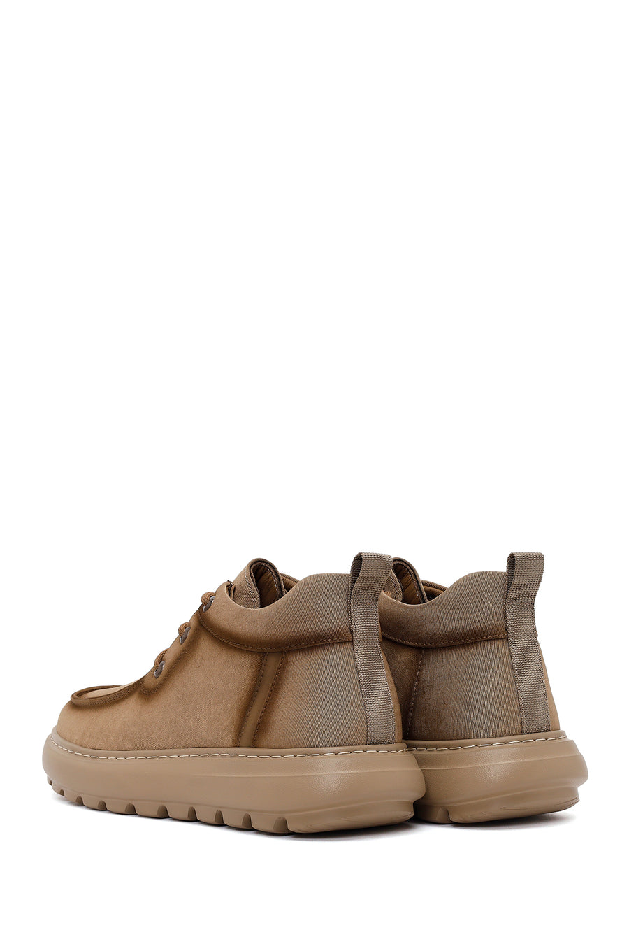 Derimod Zero Male Khaki Lace-Up Thick-Soled Fabric Casual Shoes