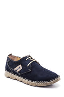 Men's Navy Blue Nubuck Leather Shoes | Derimod