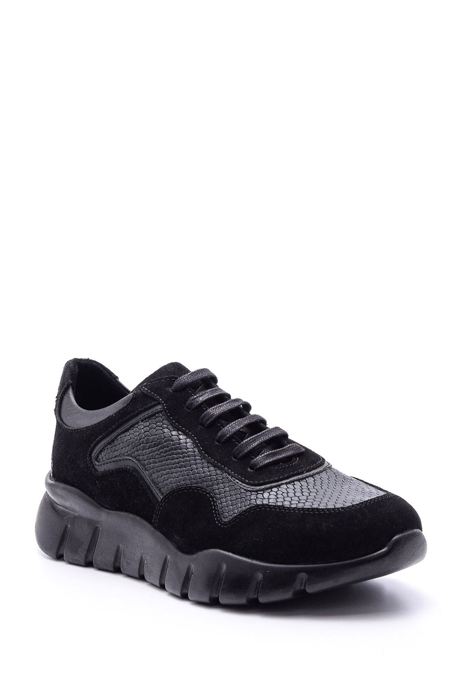 Erkek Süet Detaylı Deri Sneaker 19WFD318214 | Derimod