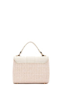 Women's Beige Long Strap Straw Shoulder Bag | Derimod