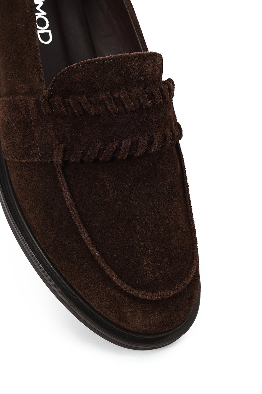 Woman Brown Suede Masculine Loafer