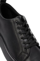 Men's Black Lace-up Leather Sneaker | Derimod