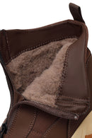Woman Brown Zip Closure Thick-Soled Fabric Boots | Derimod