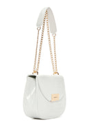 Women's White Long Chain Strap Crocodile Patterned Shoulder Bag | Derimod