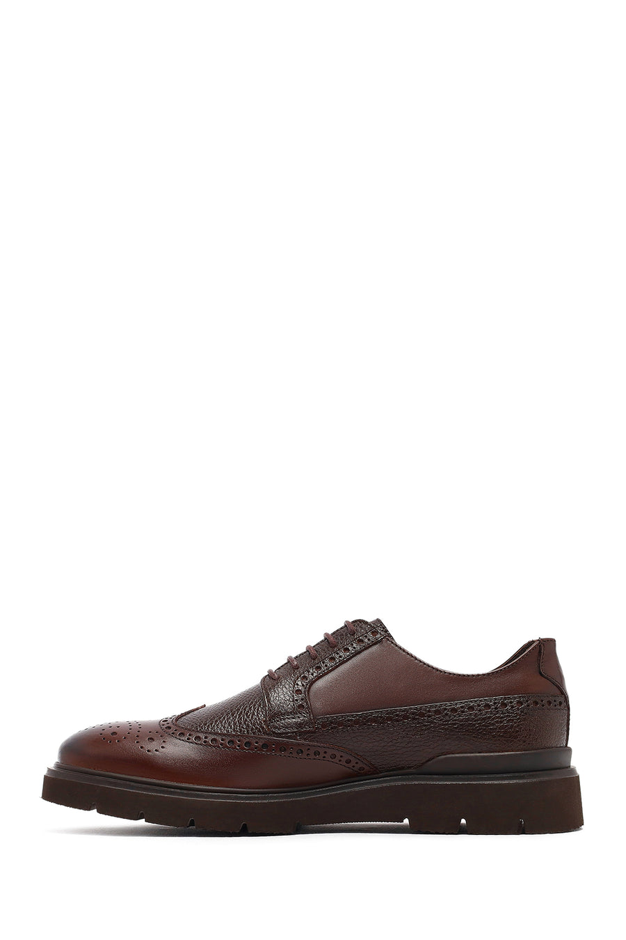 Men's Brown Lace Up Leather Casual Shoes