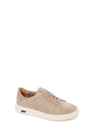Erkek Bej Bağcıklı Süet Deri Sneaker | Derimod