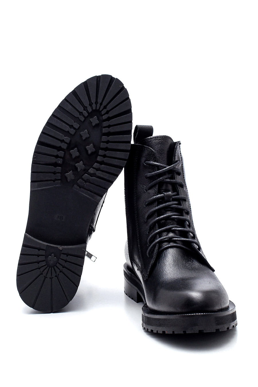 Women's Zippered Leather Boots